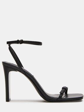 Steve Madden Ailene Black Leather Strappy Heeled Sandals – Sz 11 (RUN SMALL)